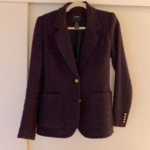 Smythe plaid duchess blazer